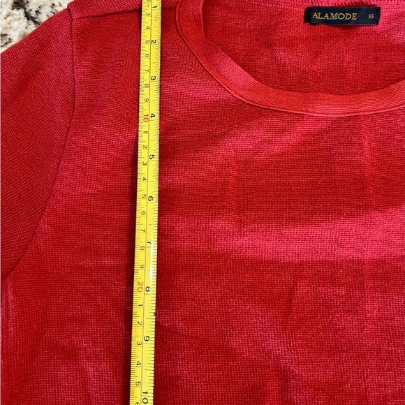Medium New AlaMode Knit Tunic Top Sweater Long Sleeve Blouse Women’s Misses - Picture 2 of 7